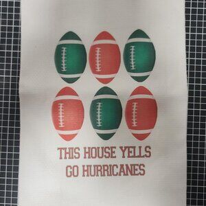 Hallmark University of Miami Hurricanes Football Kitchen Towel - 17 "x 22" - NEW